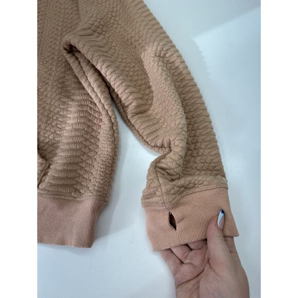The Good American Womens Sweatshirt Size 5 (2XL) Quilted Snake Rose Gold Hooded - Picture 3 of 14